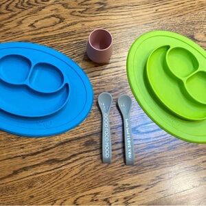 EZPZ 2 Mini Mat, cup, 2 spoons